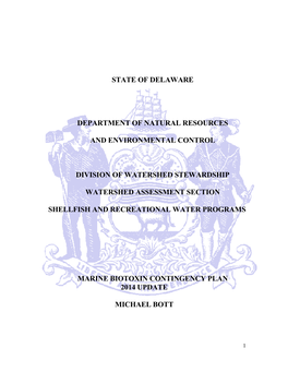 Delaware Marine Biotoxin Plan 2014