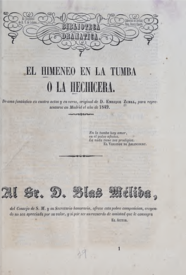 El Himeneo En La Tumba, O, La Hechicera : Drama Fantástico En