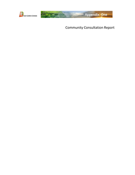 Community Consultation Report