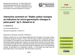 By C. Alewell Et Al