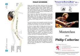 Masterclass Philip Catherine 2012 », Avant Le 1Ier Septembre 2012