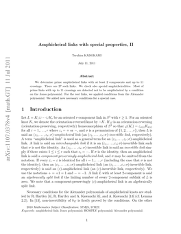 Arxiv:1107.0378V4 [Math.GT] 11 Jul 2011 Oain Fevery If Notation