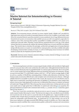 Marine Internet for Internetworking in Oceans: a Tutorial