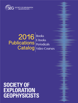 Society of Exploration Geophysicists ■ Contents