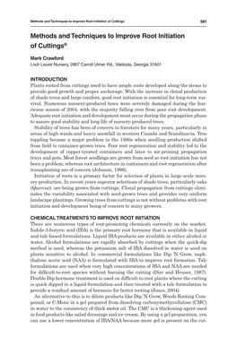 Methods and Techniques to Improve Root Initiation of Cuttings©