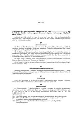 Mit Der Teile Des Bezirkes Mattersburg Zum „Europaschutzgebiet Mattersburger Hügelland“ Erklärt Werden Aufgrund Des § 22B Abs