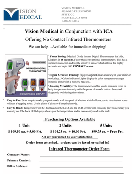 Vision Medical in Conjunction with ICA