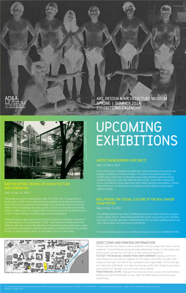 Upcoming Exhibitions