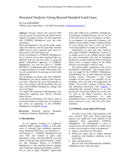 Structural Analysis: Going Beyond Standard Load Cases