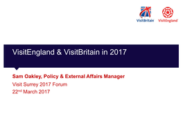 Visitengland & Visitbritain in 2017