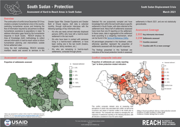 South Sudan - Protection South Sudan Displacement Crisis Assessment of Hard-To-Reach Areas in South Sudan March 2021