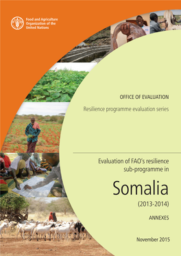 Evaluation of FAO's Resilience Sub-Programme in Somalia