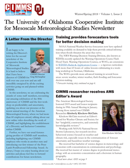 The University of Oklahoma Cooperative Institute for Mesoscale Meteorological Studies Newsletter