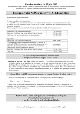 Pourquoi Voter NON À Une 2 HALLE Aux Bois