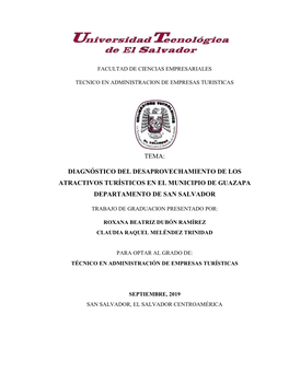 Tema: Diagnóstico Del Desaprovechamiento De Los