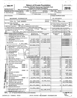 Form 990-PF Or Section 4947(A)(1) Nonexempt Charitable Trust ^O^ O