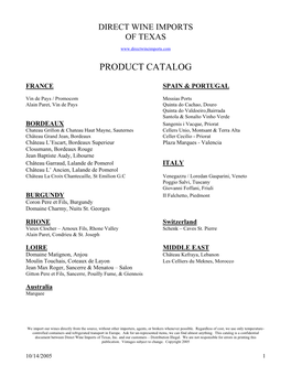 Product Catalog