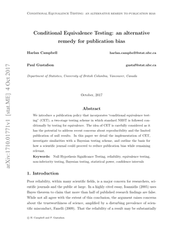 Conditional Equivalence Testing: an Alternative Remedy for Publication Bias