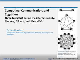 Moore's Law, Metcalfe'slaw, and Gilder's