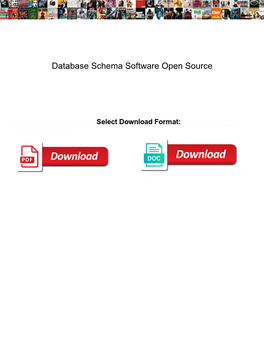 Database Schema Software Open Source