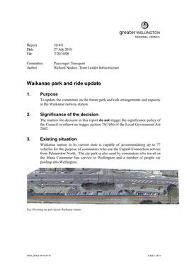 Waikanae Park and Ride Update