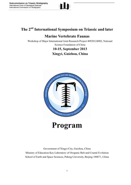 International Symposium on Triassic and Later Marine Vertebrate Faunas