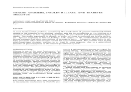 Hexose Anomers, Insulin Release, and Diabetes Mellitus A