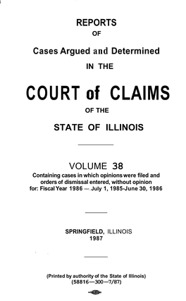 COURT of CLAIMS 1 of THE