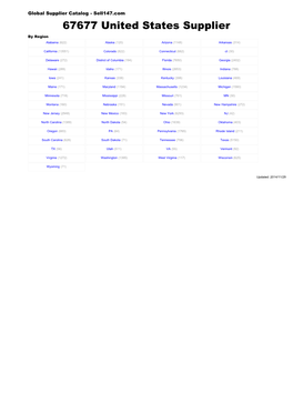 United States Supplier by Region Alabama (622) Alaska (120) Arizona (1148) Arkansas (314)