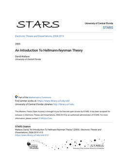 An Introduction to Hellmann-Feynman Theory