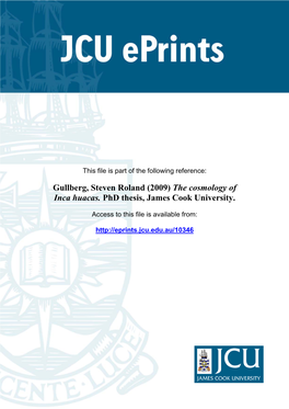 The Cosmology of Inca Huacas. Phd Thesis, James Cook University