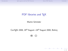 PDF Libraries and TEX