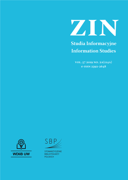 Studia Informacyjne Information Studies