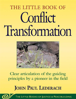 John Lederach-The Little Book of Conflict Transformation-Good