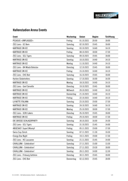Hallenstadion Arena Events 31.08.2021