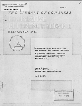 LIBRARY of CONGRESS 70-54 SP 0106