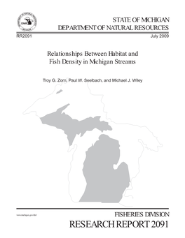 Relationships Between Habitat and Fish Density in Michigan Streams