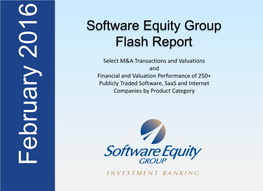 Software Equity Group Flash Report