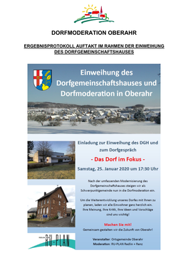 Dorfmoderation Oberahr