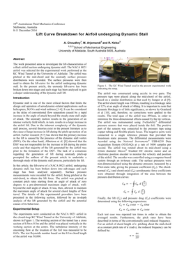 Lift Curve Breakdown for Airfoil Undergoing Dynamic Stall