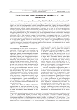 Norse Greenland Dietary Economy Ca