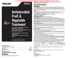 Antimicrobial Fruit & Vegetable Treatment