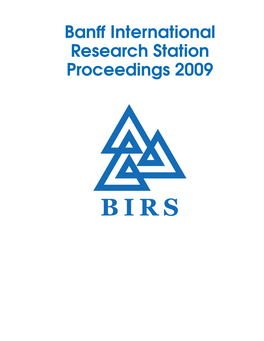 BIRS Proceedings 2009