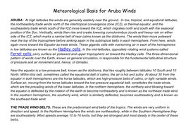 Meteorological Basis for Aruba Winds