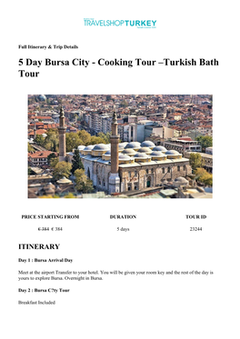 Tour –Turkish Bath Tour