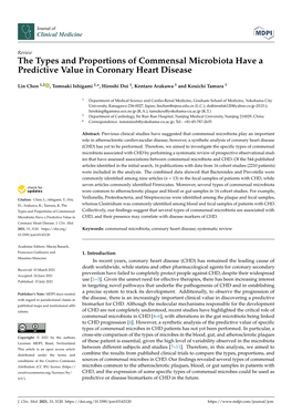 The Types and Proportions of Commensal Microbiota Have a Predictive Value in Coronary Heart Disease