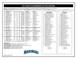Mariners Active Roster