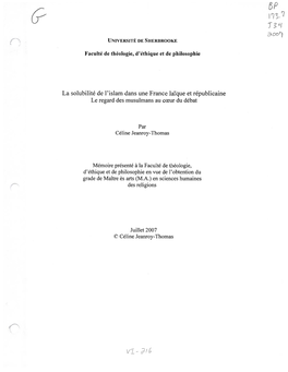 La Solubilité De L'islam Dans Une France Laïque Et Républicaine Le