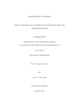 Genetic Algorithms for the Exploration of Parameter Spaces in Agent-Based Models