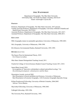 Joel Wainwright CV.Pdf